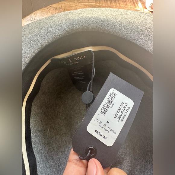 NWT Rag & Bone Grey Zoe Fedora Hat - Picture 4 of 4